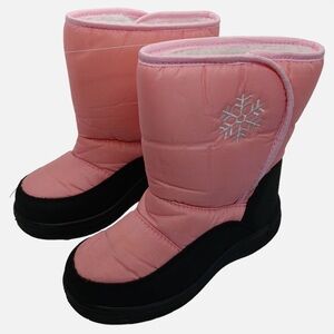 Pink and Black Snow Boots